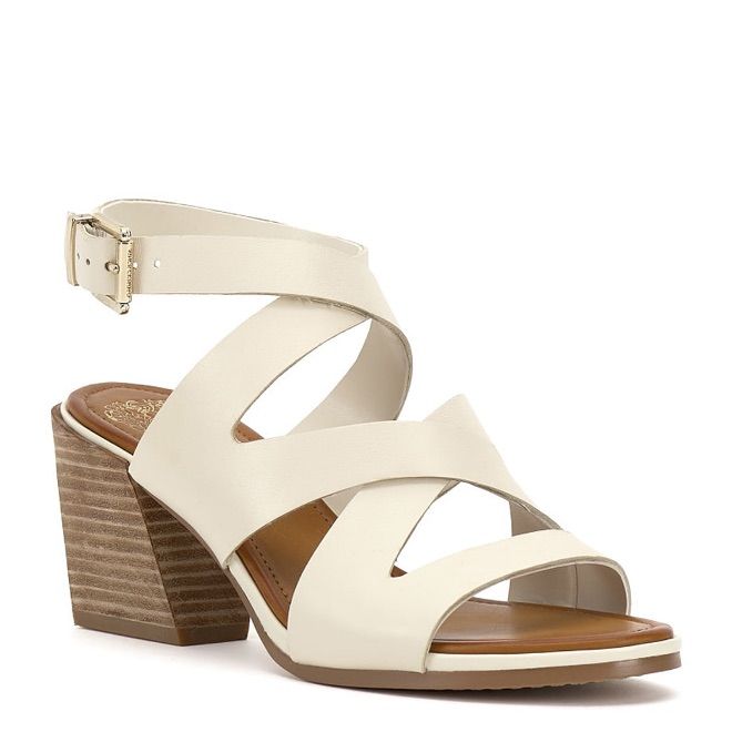 The Devery Sandal From Vince Camuto Effortlessly Complements Your Warm Weather Wardrobe With Its Strappy Upper And Slanted Block Heel. Rock This Pair With Anything From Maxi Skirts To Wide Leg Jeans To Stay Right On Trend. Leather Upper Adjustable Ankle Strap Closure Round Open Toe Synthetic Lining 2.8" Stacked Block Heel Stacked Heel Sandal, Trendy Womens Shoes, Vince Camuto Shoes, Maxi Skirts, Dress Sandals, Creamy White, Heeled Sandals, Stacked Heel, Vince Camuto