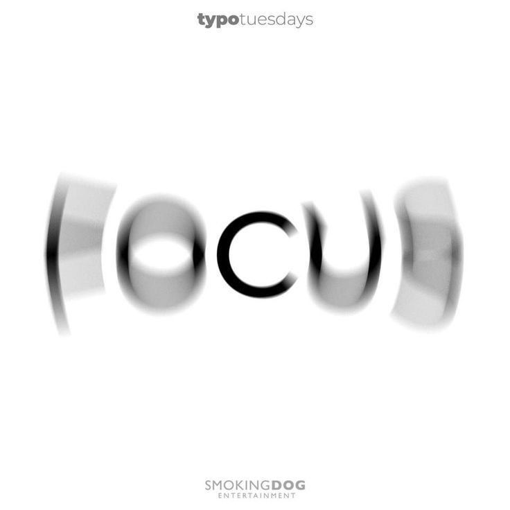 the word focus is made up of black and white letters, which appear to be in motion