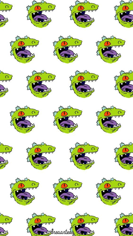 an image of alligators with red eyes and green teeth on a white wallpaper background