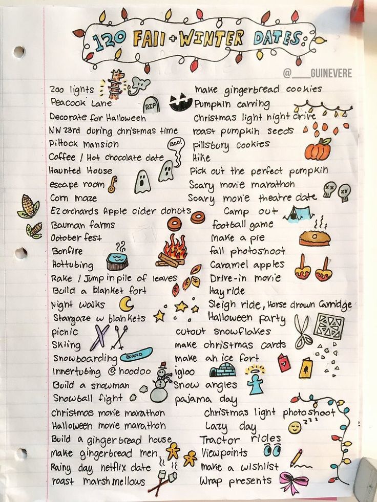 a handwritten page with doodles and pictures on it that says, happy fall weather days