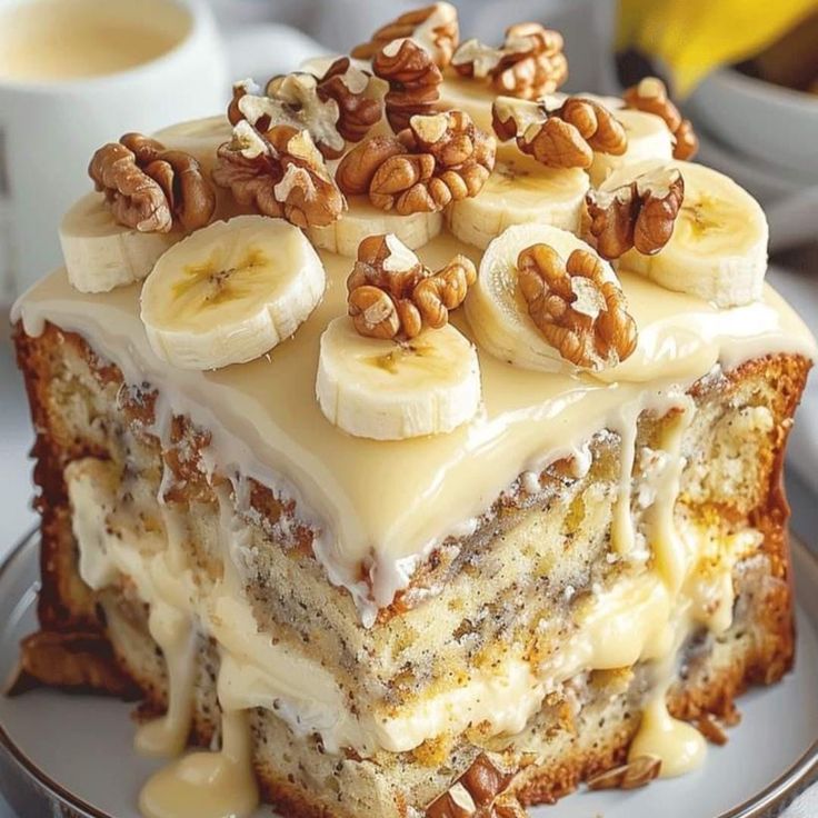 How to Access Your Digital Files To access your digital files, click on "You" in the upper right corner and select "Purchases and Reviews." Find your order, then click "Download Files" on the right. This will take you to the Downloads page where you can find all the files associated with your order. Enjoy! Banana Walnut Cake, Walnut Cream, Cream Cake Recipe, Banana Walnut, Walnut Cake, Caramel Cake, God Mat, Banana Recipes, Banana Cake