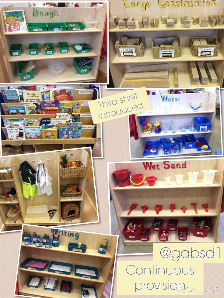 several pictures of various wooden shelves with different items in them and the words we stand on each shelf