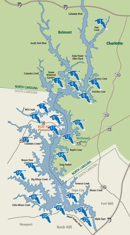 a map showing the location of several rivers