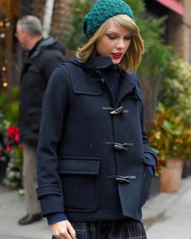 Taylor Swift Outfit Blue Coat With Hood Showcase sophistication and urban elegance with our Taylor Swift blue hooded coat, the epitome of her timeless style. Being more than just a coat, this blue wool outerwear is a must-have and the ultimate wardrobe essential for all our Swifties inspired by Taylor’s style and wishing to recreate her iconic look. Constructed using the highest quality wool, this blue coat for women offers both warmth and comfort while showcasing great attention to detail and the top-notch work of our skilled craftsmen. Being not only stylish but also practical, this wool coat features a premium viscose lining on the interior, which offers warmth and breathability. Equipped with a hood, it offers extra coverage and protection from wind and cold while further enhancing the Classic Hooded Wool Coat For Winter, Classic Winter Wool Coat With Hood, Blue Wool Peacoat For Winter, Classic Hooded Pea Coat For Fall, Blue Hooded Outerwear For Work, Hooded Wool Pea Coat For Work, Classic Blue Winter Outerwear, Blue Wool Outerwear For Winter, Navy Winter Outerwear With Detachable Hood