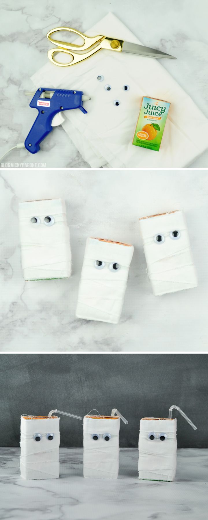 some toilet paper with googly eyes on them