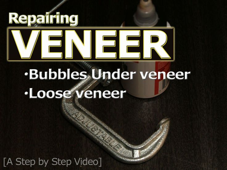 an image of a bottle opener with the words repairing veneer on it and a screwdriver next to it