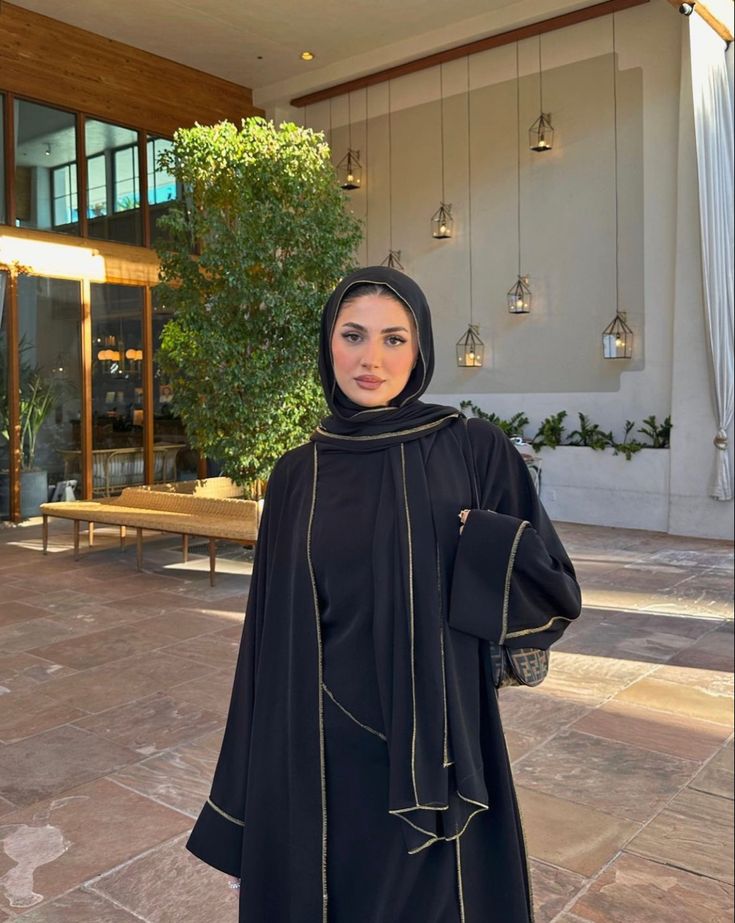 Khaleeji Abaya, Muslim Outfit, Abaya Collection, Casual Abaya, Abaya Outfit, Tutorial Hijab Pashmina, Abaya Design, Mode Hijabi, Eid Outfit