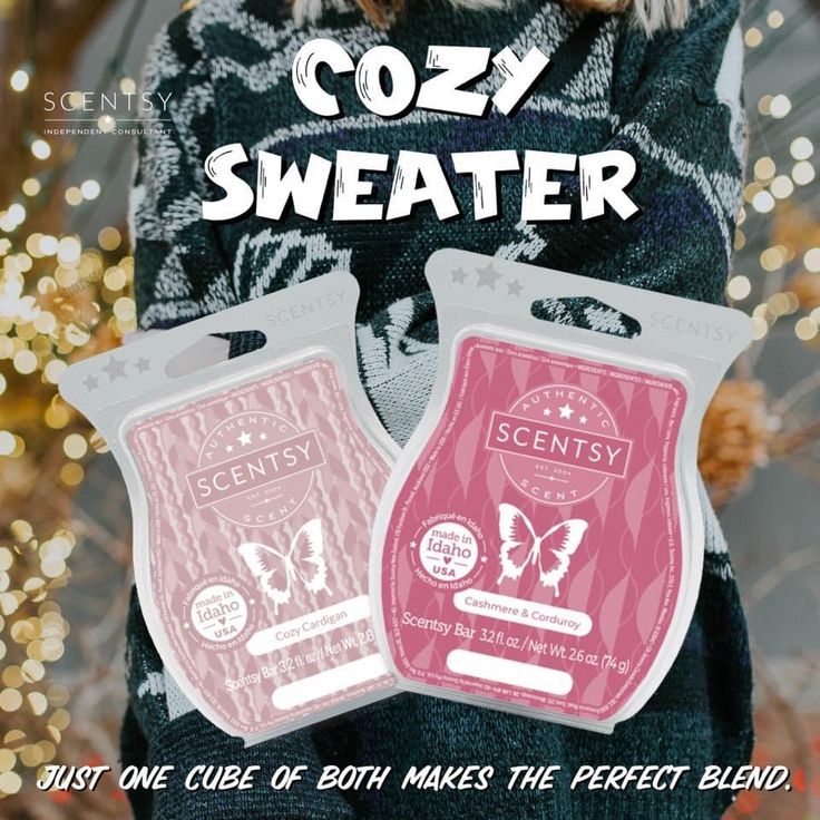 the cover of cozy sweaters is shown in pink and white