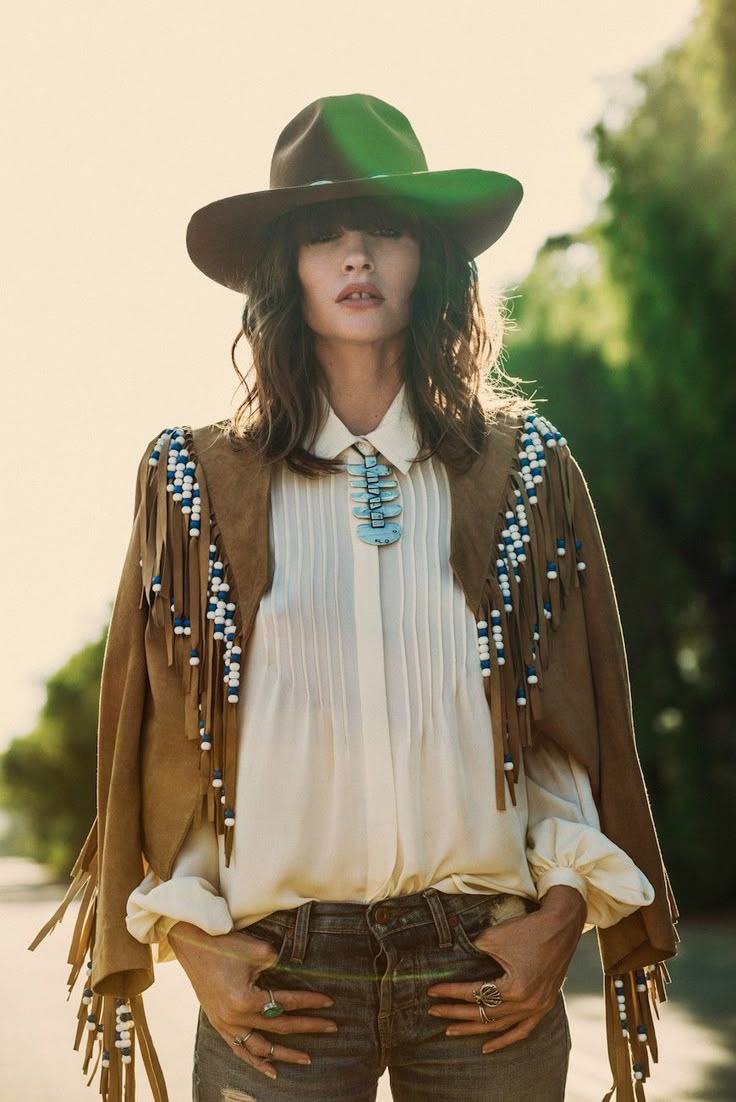 Bohemian Diesel, Boho Jacket, Western Women, Cowgirl Chic, Western Chic, Looks Street Style, Woman Style, Western Boho, Cow Boy