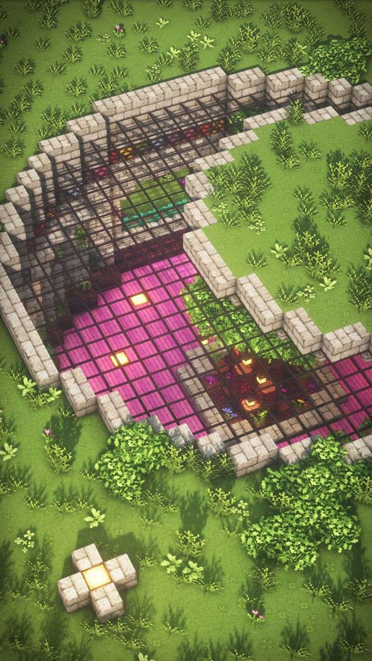 Minecraft Underground Base with glass rough in shape of a crescent moon with pink floor and a tree growing inside it. Moon Base Minecraft, Mooshroom Island Builds Minecraft, Cute Minecraft World Ideas, Fairy Aesthetic Minecraft, Witchy Minecraft Builds, Magical Cottagecore, Minecraft Building Guide, Aesthetic Minecraft, Moon Base