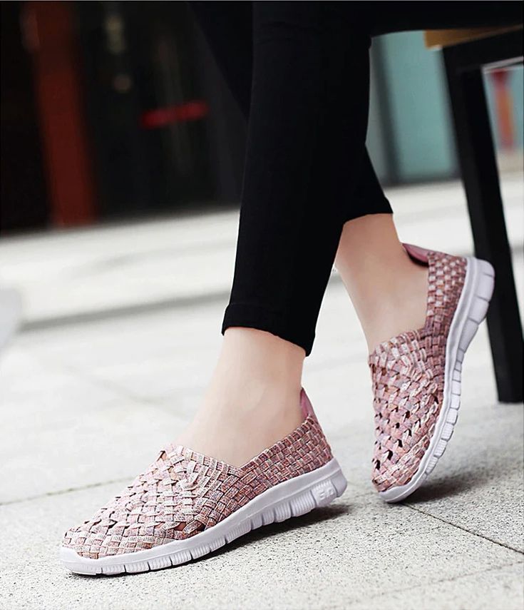 Majo Women's Comfortable Knitted Walking Shoes | Ultrasellershoes.com – Ultra Seller Shoes Comfortable Loafers, Knitting Women, Flat Espadrille, Walking Shoes, Loafers For Women, Shoes Online, Stretch Fabric, Fashion Shoes, Espadrilles