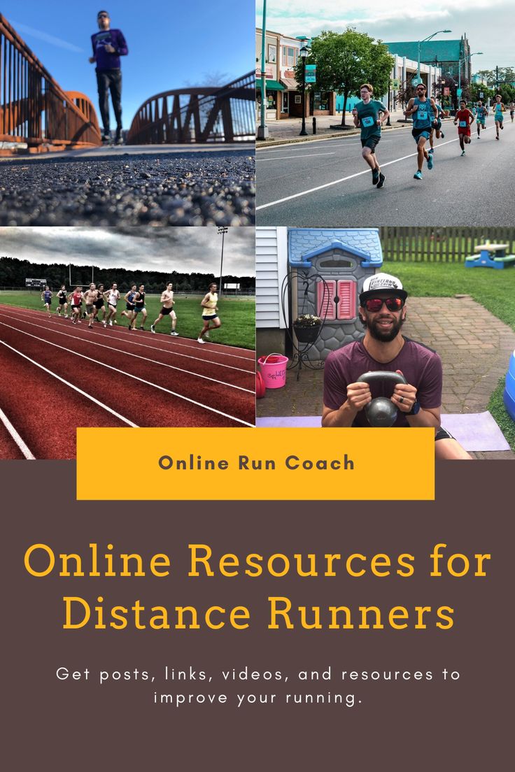 the cover of online resources for distance runners