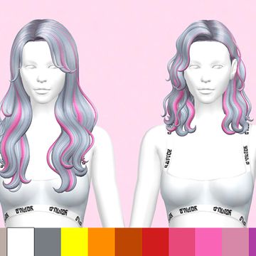 two female mannequins with different colored hair colors and their names on them