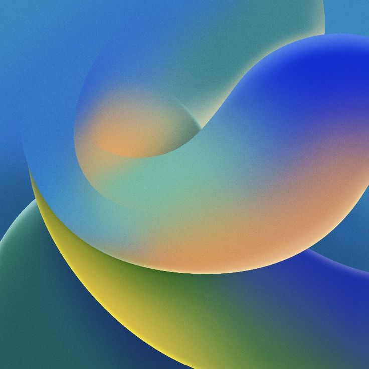 an abstract blue and yellow background with curved curves on the bottom right corner, as seen from above