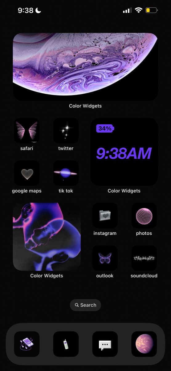 an iphone screen with different images and text on the bottom right corner, below it is a black background