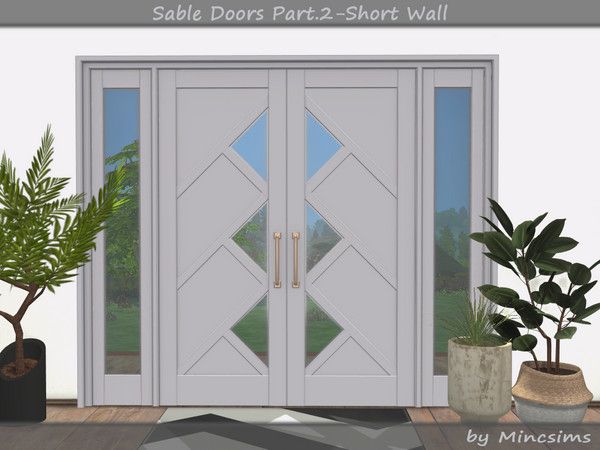 Sims 4 Double Door Cc, Sims 4 Door Cc, Cc Furniture, Indoor Doors, Sims 4 Cc Furniture, Sims 1, Cc Sims, Double Door, Animal Skin