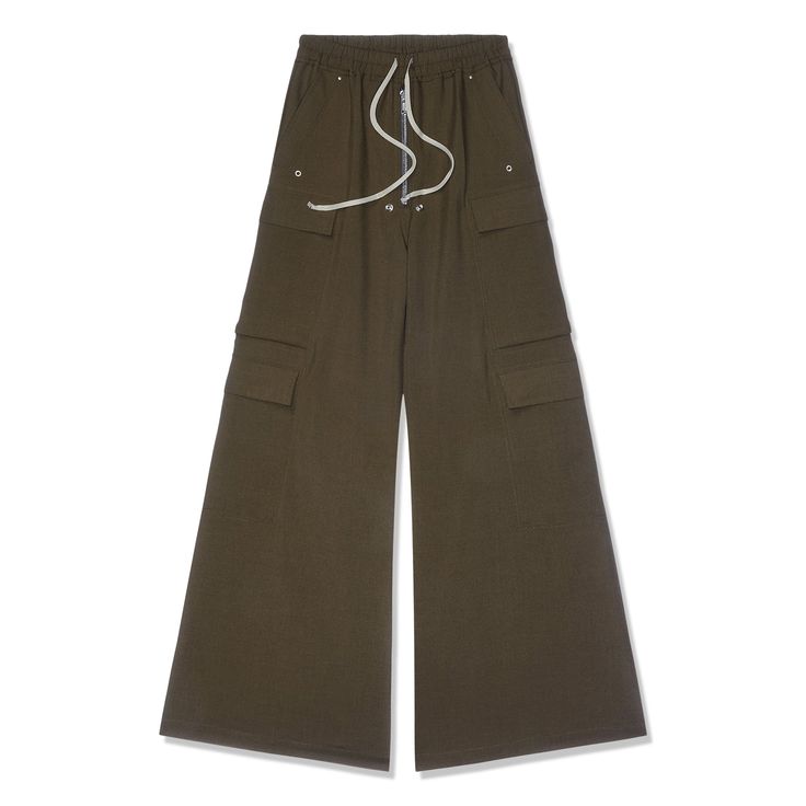 Four-pocket styling  Press-studs at exposed zip-fly  Eyelets at front  Central crease at front and back  Cargo pockets at outseams  SKU: RP02D3327-WGP-35 Womens Cargo Pants, Cargo Pants Green, Pants Unique, Womens Cargo, Tan Cargo Pants, Danielle Guizio, Kid Lifestyle, Pants Green, Women Cargos