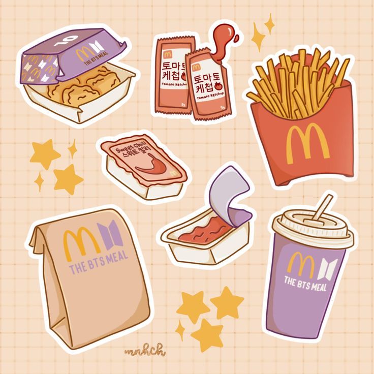 the mcdonald's stickers are all different shapes and sizes, but one is not