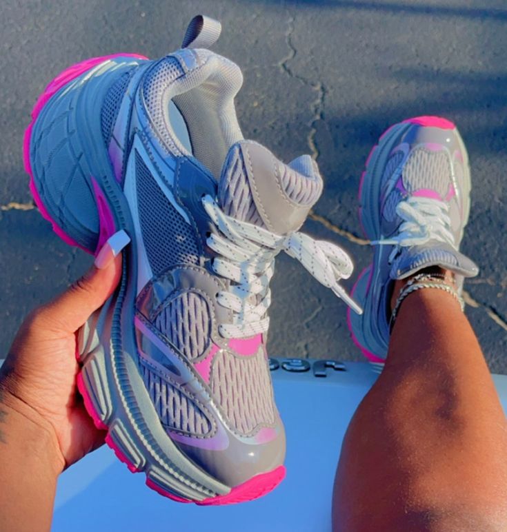 Super cute pink running sneakers! True to size but could size up a half size for a little extra room for socks. Also in colors pink, orange multi, & white Extra Room, Running Sneakers, Cute Pink, Pink Orange, Super Cute, Socks, Running, Orange, Sneakers