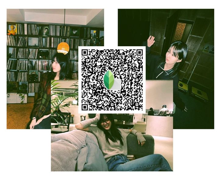 a collage of photos with people sitting on couches in front of bookshelves