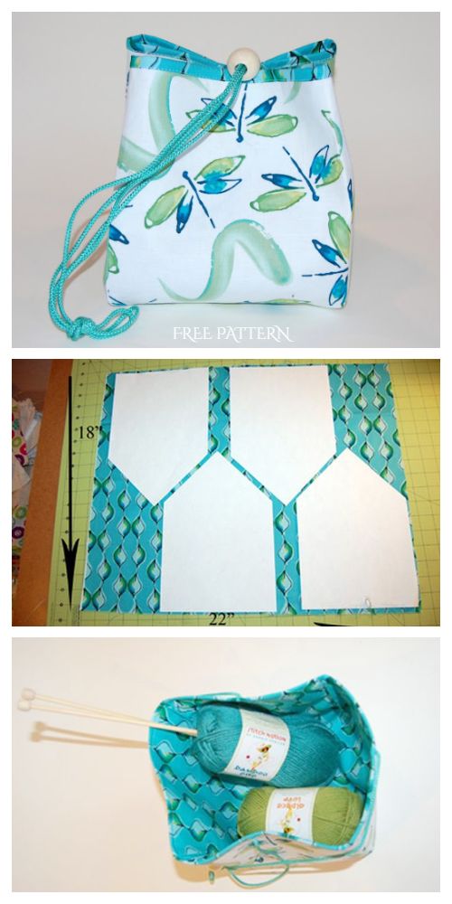 two pictures showing how to make a purse