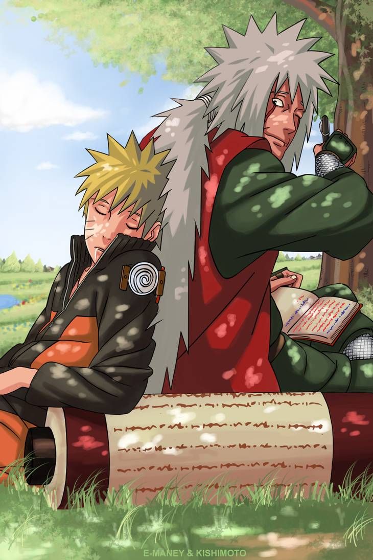 two anime characters sitting next to each other