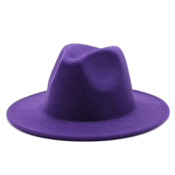 Purple Fedora Hat MeticulouZ StyleZ Purple Hat, Mens Fedora, Fedora Hat Women, Purple Hats, Wide Brim Fedora, Color Caramelo, Hat For Man, Felt Hat, Wide Brimmed Hats