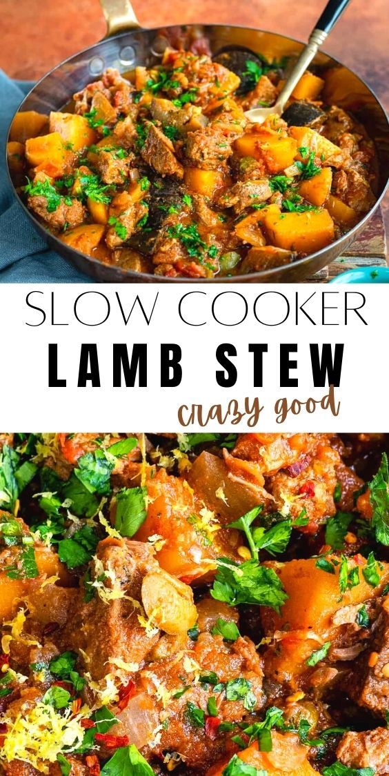 slow cooker lamb stew with carrots and parsley