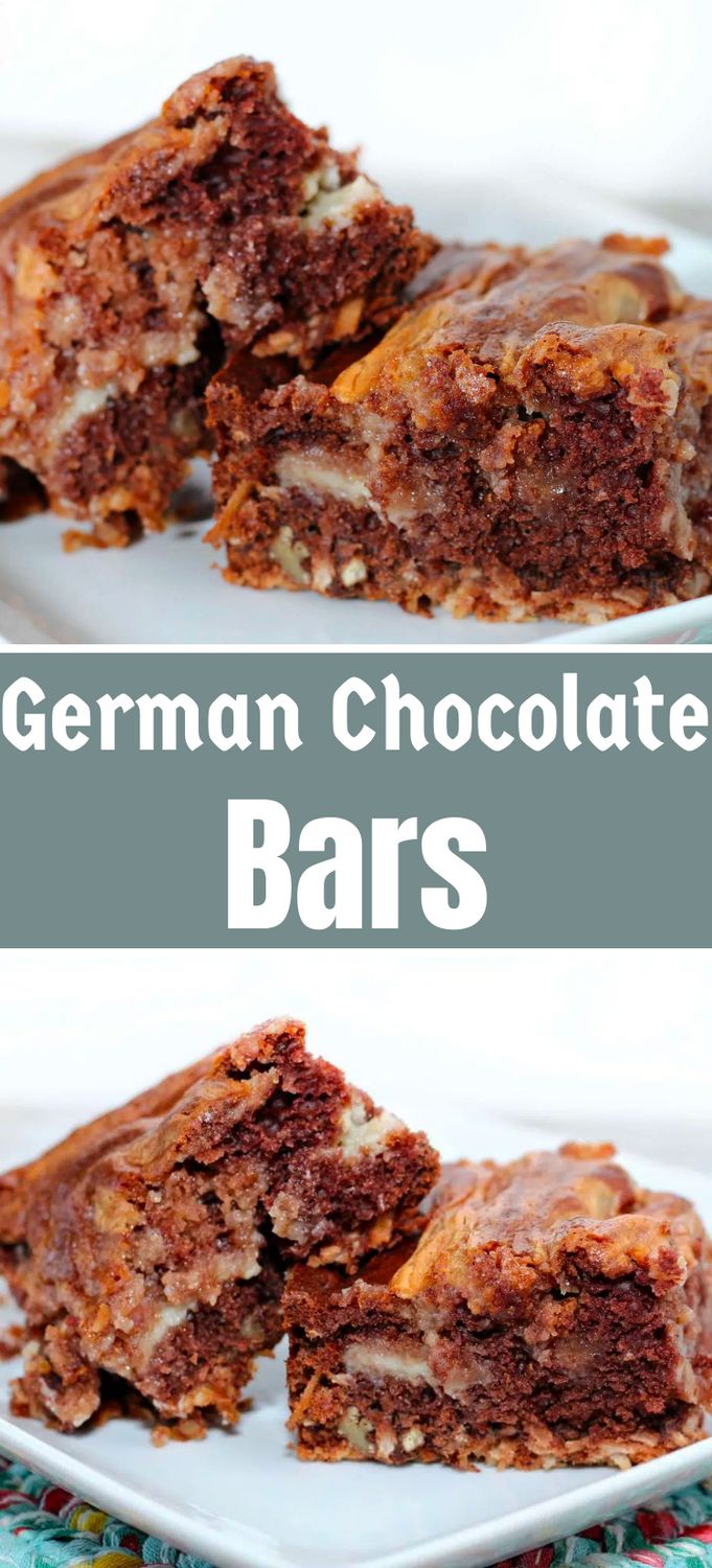 german chocolate bars are stacked on top of each other and have been cut in half