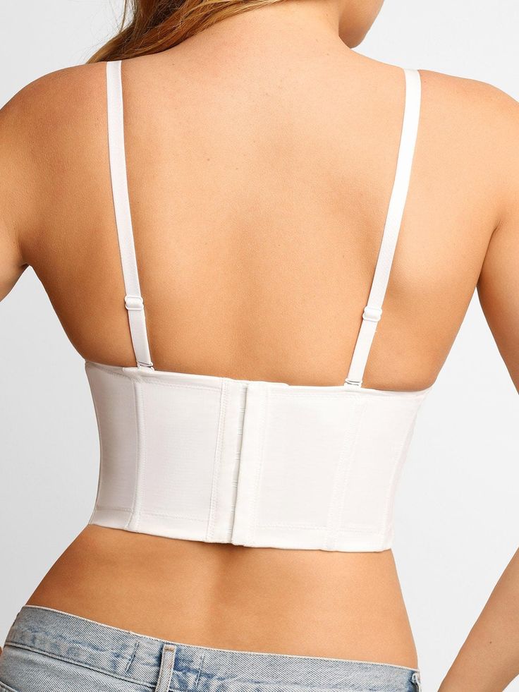 The Popilush Underwire Corset Bustier Top with enhances stability and support.• Double-layer fabric: The shell fabric is soft, comfy, and breathable. It is perfect for everyday wear. The inner mesh enhances the compression level.• It supports your breasts with a half-cup & built-in wire design. It is perfect for wedding dresses, cocktail dresses and off-shoulder garments.• Breast lifting: The rubber band on the lower hem of the breast panel enhances the level of breast support.• Back panels: 3 r Underwire Corset, Low Back Bra, Corset Bustier Top, Sweetheart Corset, Bra Inserts, Wire Design, 3 R, Satin Corset, Corset Bustier