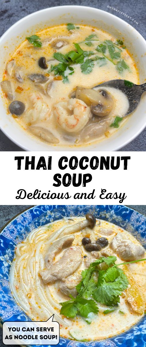 thai coconut soup is an easy and delicious recipe