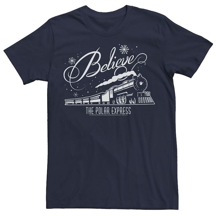 Get on board with Christmas style with this men's Polar Express tee. Crewneck Short sleevesFABRIC & CARE Cotton Machine wash Imported Get on board with Christmas style with this men's Polar Express tee. Licensed Character Get on board with Christmas style with this men's Polar Express tee. Size: XXL. Color: Navy. Gender: male. Age Group: adult. Pattern: Graphic. Polar Express Cricut Shirt, Polar Express Believe, Polar Express Christmas Party, Cubicle Decorations, Polar Express Train Ride, Family Literacy Night, Polar Express Train, Family Literacy, The Polar Express