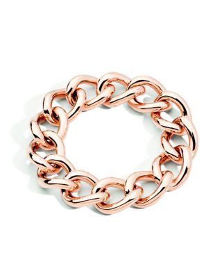 Bold and modern, this open link bracelet by Pomellato is crafted in polished 18K rose gold. Luxury Rose Gold Chain Link Bracelet, Chic Rose Gold Bracelet For Formal Occasions, Elegant Rose Gold Chain Link Bracelet, Chic Formal Rose Gold Bracelet, Luxury Rose Gold Oval Link Chain Bracelet, Elegant Rose Gold Bracelet With Solid Links, Modern Rose Gold Chain Bracelet For Formal, Modern Rose Gold Chain Bracelet For Formal Occasions, Rose Gold Oval Link Chain Bracelet