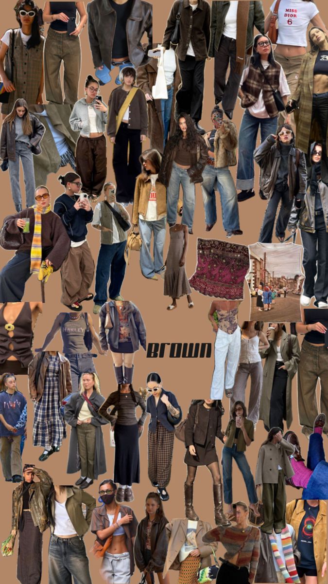 Brown outfit inspo Brown Campus 00s Outfit, Navy And Brown Outfit, Light Grunge Outfits, Brown And Blue Outfit, Blue And Brown Outfit, Blue Flannel Outfit, Brown Belt Outfit, Dark Denim Pants, Denim Pants Outfit