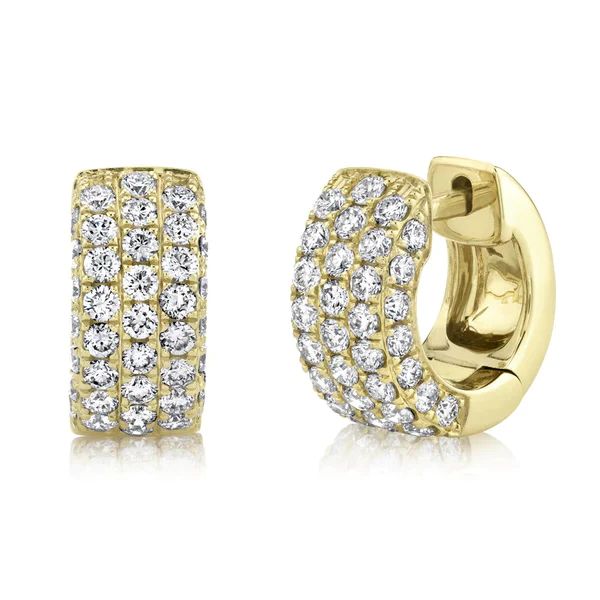 14K Gold Diamond Huggie Earrings Pave Set Natural 1.17 TCW Round Cut Model Number: SDL55010790WY Mens Diamond Jewelry, Gemstone Diamond Ring, Diamond Huggie Earrings, Diamond Fashion Rings, Studded Necklace, Diamond Bangles Bracelet, Men Diamond Ring, Deco Jewelry, Huggie Earrings