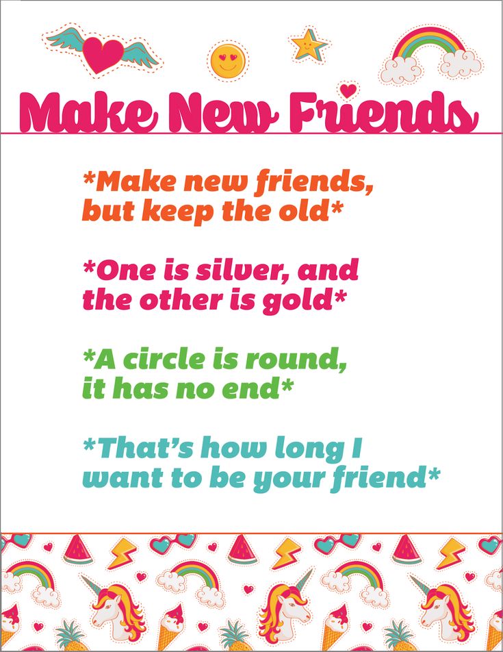 a poster with the words make new friends, but keep the old one is silver and the other is gold