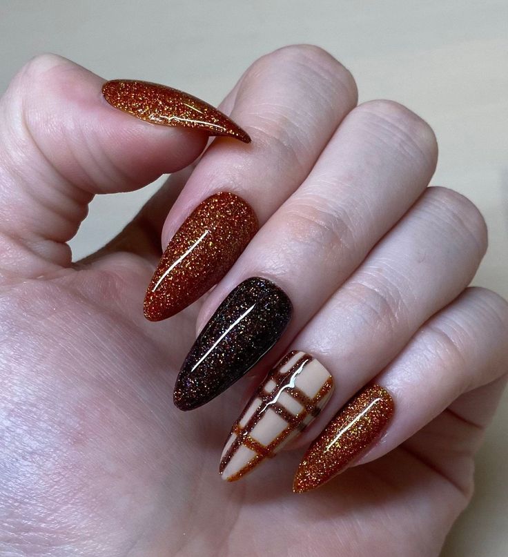 Get ready to embrace the beauty of autumn with our ultimate guide to fall nails! From rich, warm hues like deep burgundy and burnt orange to eye-catching nail art featuring leaves, pumpkins, and cozy patterns, we have everything you need to elevate your manicure this season. Discover trendy techniques such as ombre effects, matte finishes, and glitter accents that perfectly capture the essence of fall. Our easy-to-follow tutorials and expert tips make it simple to achieve stunning looks at home, Thanksgiving Nail Designs, Thanksgiving Nail Art, Cute Nails For Fall, Plaid Nails, Thanksgiving Nails, Fall Nail Art, Autumn Nails, Fall Nail, Nail Designs Spring