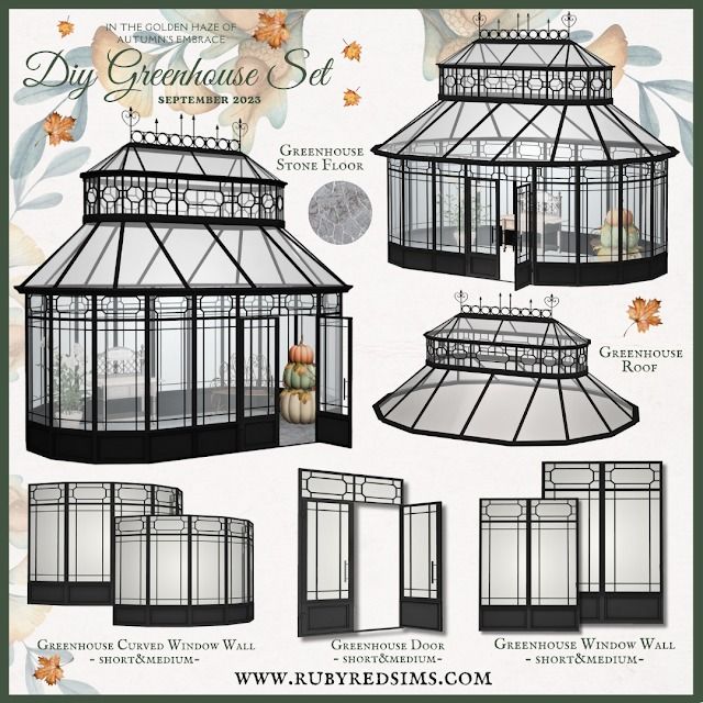 an image of a glass house with its windows open and doors closed, all in different angles