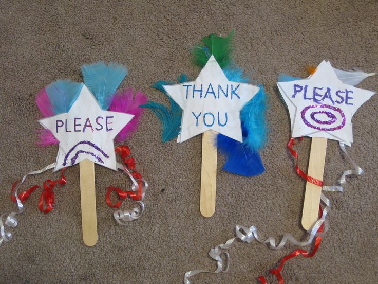 three handmade stars with thank you written on them