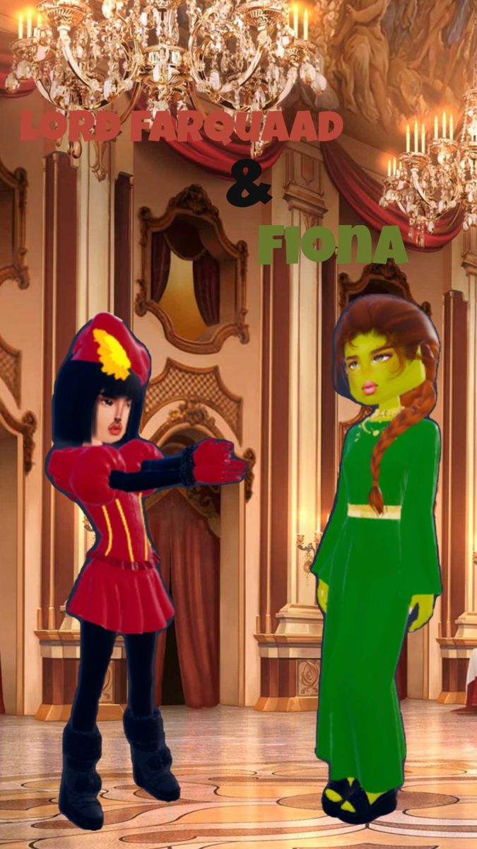 an animated image of two people dressed in costumes