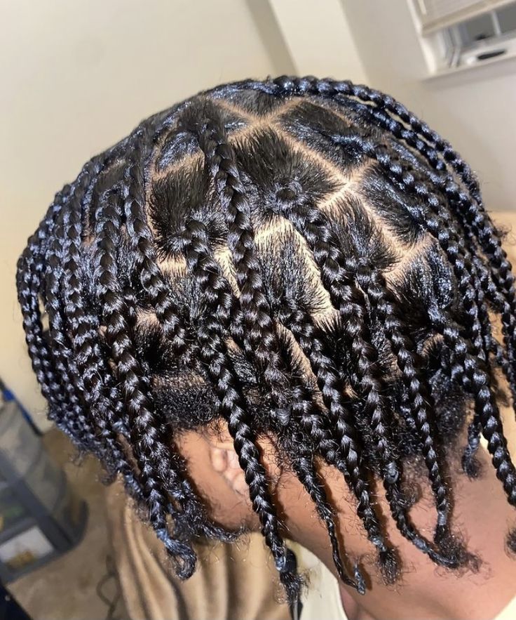 Box Braids For Men With Beads, Men’s Braids With Beads, Men’s Box Braids Long Hair, Black Men’s Stitch Braids, Men’s Braids Top, Hispanic Hair, Comfy House, Braids Inspiration, Fade Haircut Designs