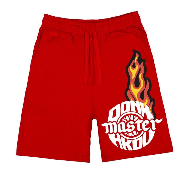 In A Drawstring Setting, Elastic Waist. Two Frontal Pockets. I Back Pocket With Velcro Closure. Logo On The Left Side. Red Drawstring Bottoms For Summer, Casual Red Drawstring Bottoms, Red Drawstring Summer Bottoms, Red Drawstring Bottoms For Streetwear, Casual Red Shorts With Graphic Print, Red Graphic Print Shorts For Summer, Red Shorts For Streetwear Summer, Red Shorts For Summer Streetwear, Red Casual Streetwear Shorts