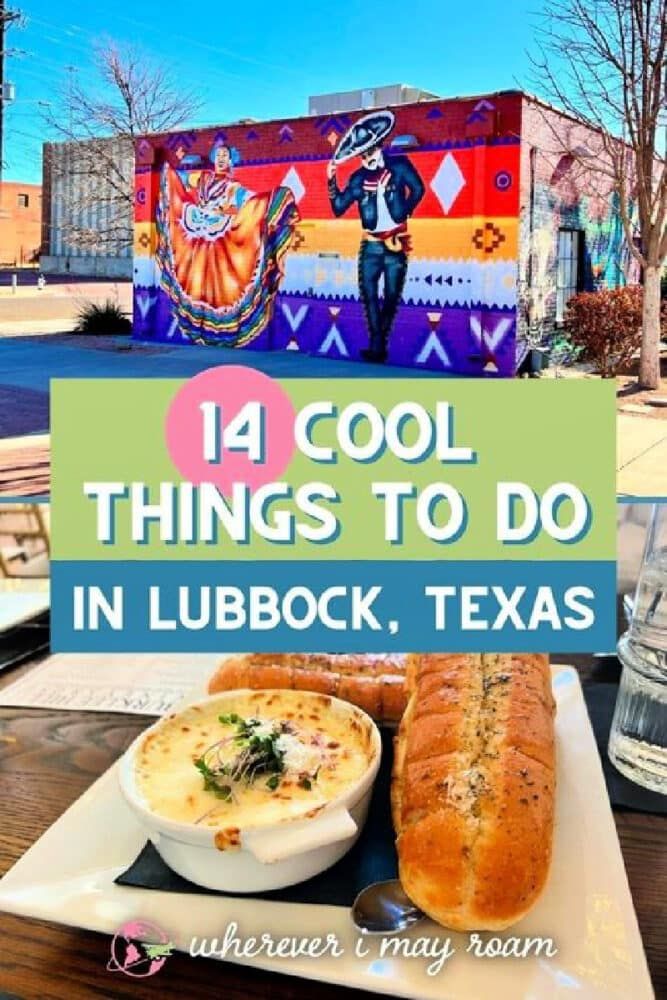 some food on a plate with the words cool things to do in lubbock, texas