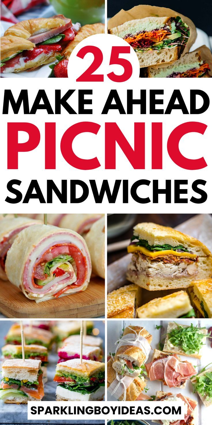 Looking for the best picnic sandwiches? Our gourmet sandwich recipes are sure to impress! From easy-to-make cold sandwich recipes to delicious grilled sandwiches, we've got your outdoor dining needs covered. Enjoy healthy picnic recipes without sacrificing taste with our finger sandwiches, made with fresh, wholesome ingredients. Kids will love our fun and creative easy picnic food ideas. Gather your friends and family and enjoy a great day out with these family picnic foods! Picnic Lunch Ideas Families Road Trips, Cold Sandwich Ideas For Lunch, Cold Lunch For A Crowd, Kid Friendly Picnic Food Ideas, Cold Sandwiches For A Crowd, Ballgame Food, Sandwich Platter Ideas, Picnic Sandwich Ideas, Road Trip Sandwiches