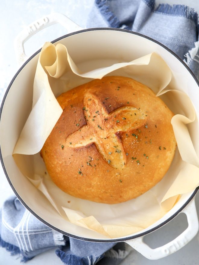 a baked star bread in a pot on a table