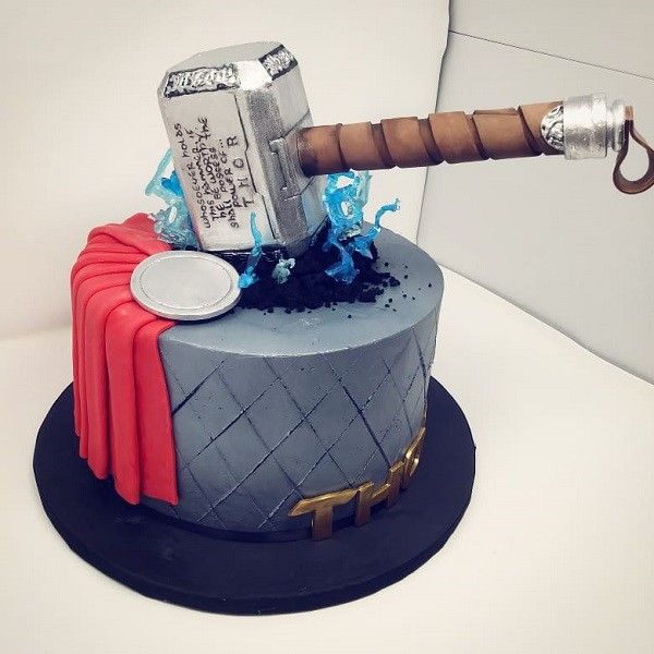 Thor Cake Ideas, Thor Birthday Cake, Thor Cake, Thor Birthday, 9th Birthday, Cake Ideas, Thor, Cake Decorating, Birthday Cake