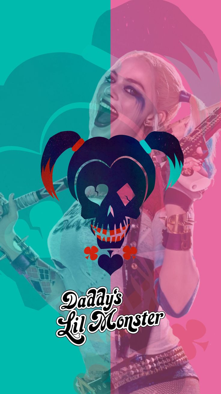 a woman with a guitar and skull on her chest, in front of a colorful background