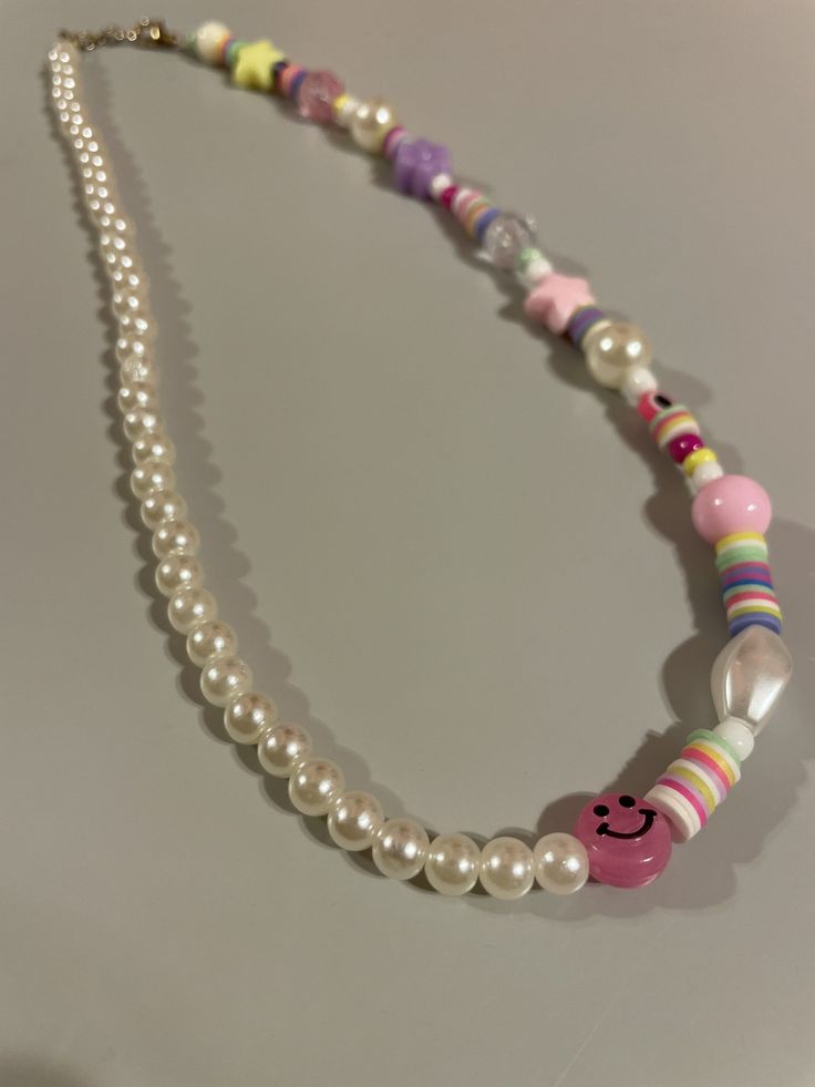 Beaded necklace half pearl half colored beads; claw clip close; adjustable sizes, preppy; various beads Beaded Necklaces, Claw Clip, Clay Beads, Business Ideas, Bristol, Necklace Etsy, Pearl Necklace, Beaded Necklace, Jewelry Necklaces