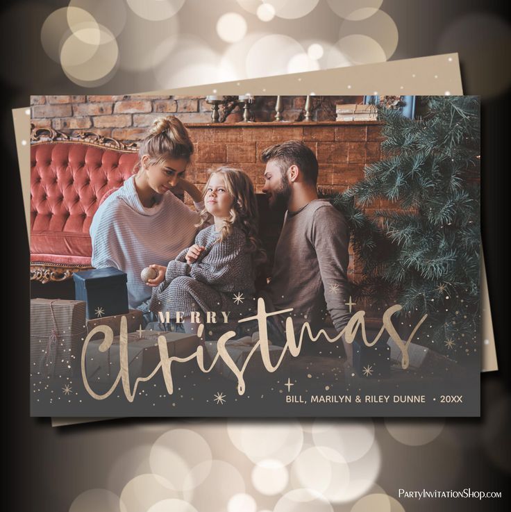 Gold Merry Christmas Holiday Photo Cards Family Christmas Greetings, Merry Christmas Card Photo, Merry Christmas Family, Christmas Holiday Photos, Merry Christmas Photos, Christmas Card Inspiration, Beautiful Christmas Cards, Merry Christmas Greetings, New Year Greeting Cards