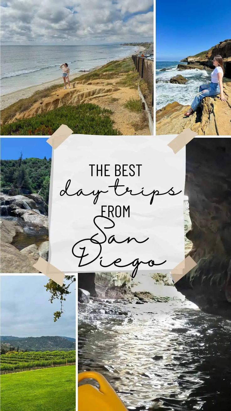 the best daystrips from san diego, california with pictures of people and water